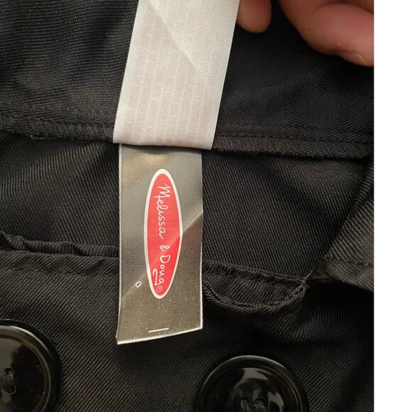 New Melissa and Doug Kids Unisex Size 5-8 Yrs Black Spy Role Play Set Costume - Picture 4 of 13